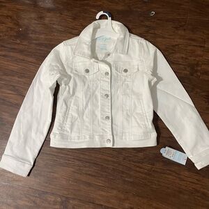 Kids White Denim Jacket